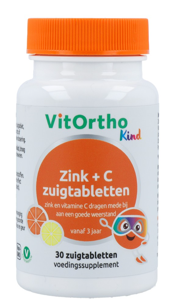 VitOrtho Kind Zink + C Zuigtabletten 30TB