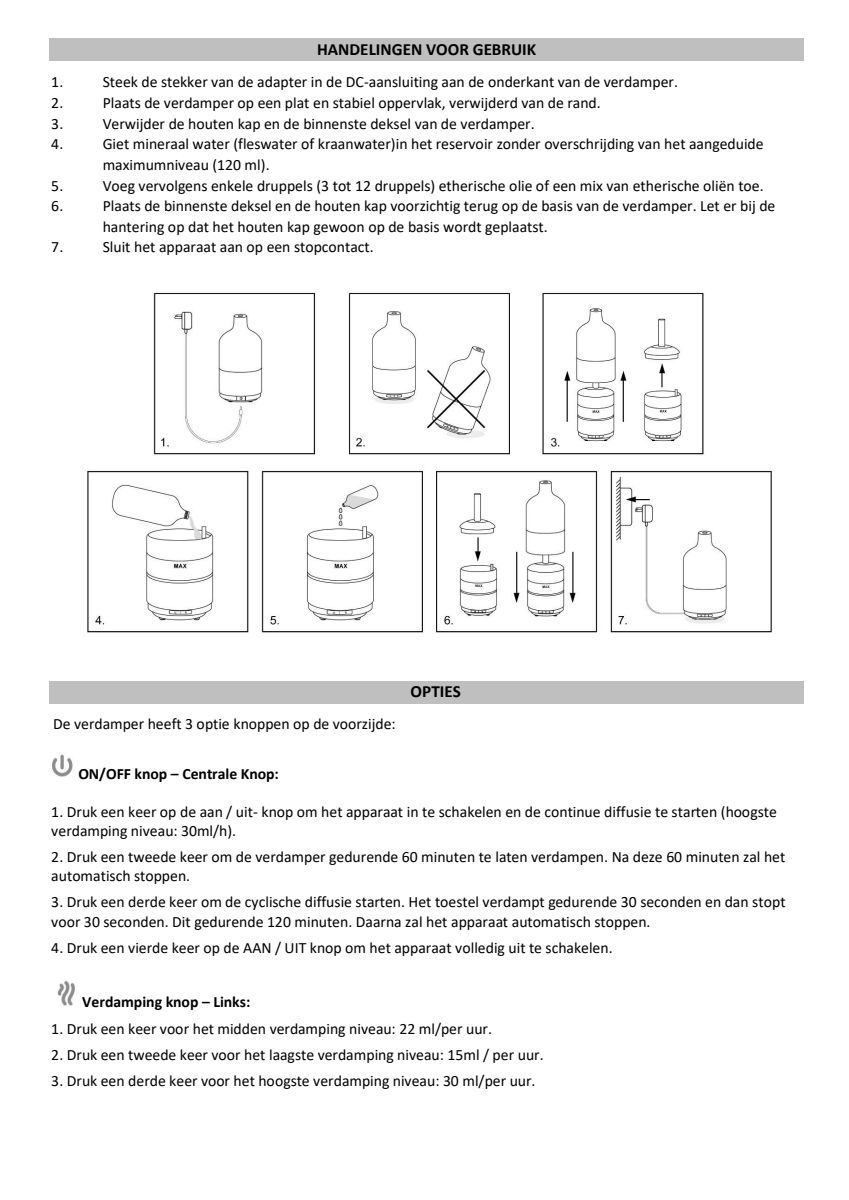 Empire Aroma Diffuser afbeelding van document #3, instructions