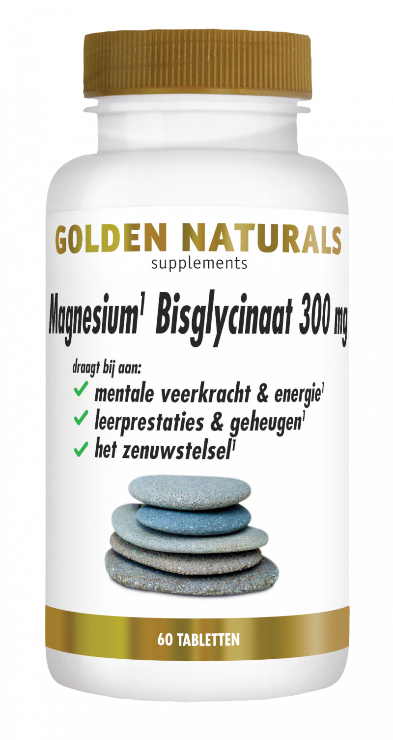 Golden Naturals Magnesium Bisglycinaat 300mg Tabletten