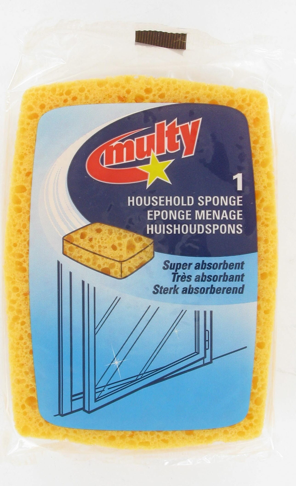 Multy Huishoudspons Hydrocel Geel afbeelding