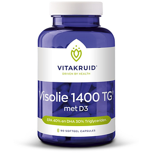 Vitakruid Visolie 1400 TG® Triglyceriden D3 Softgel Capsules 90SG