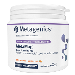 Metagenics MetaMag Manesium & Vitamines Perziksmaak 45ST