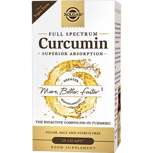 Solgar Full Spectrum Curcumin (Kurkuma) Vegicapsules 30VCP Solgar Full Spectrum Curcumin (Kurkuma) Vegicapsules 30VCP