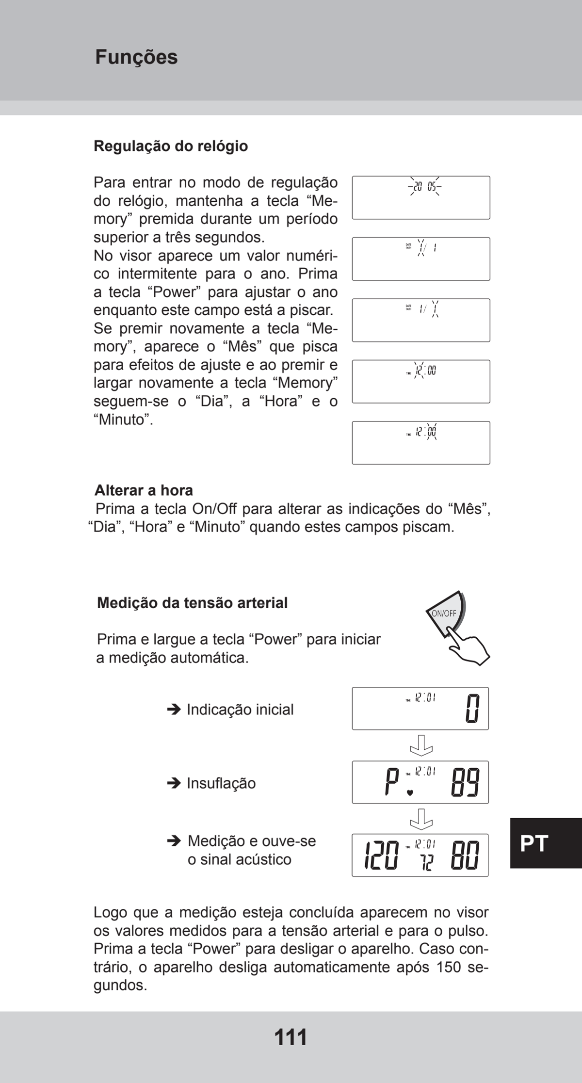 Bovenarm Bloeddrukmeter Desktop afbeelding van document #111, instructions