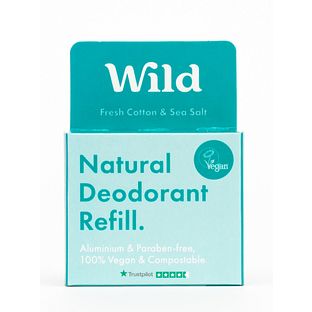Wild Deodorant - Fresh Cotton/Sea Salt - Navulling 40GR Wild Deodorant - Fresh Cotton/Sea Salt - Navulling 40GR