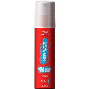 Wella New Wave Ultra Strong Rock & Hold Gel Styler 100ML Wella New Wave Ultra Strong Rock & Hold Gel Styler 100ML