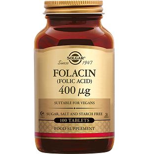 Solgar Folacin (Foliumzuur) 400 mcg Tabletten 100TB Solgar Folacin (Foliumzuur) 400 mcg Tabletten 100TB