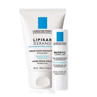La Roche-Posay Combiset Nutritic Lippenbalsem & Lipikar Xerand Handcrème 2ST