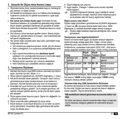 Microlife BP Bloeddrukmeter B3 Comfort PC afbeelding van document #43, instructions