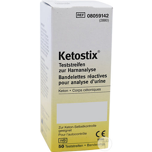Ketostix Teststrips voor Urine-analyse 50ST Ketostix Teststrips voor Urine-analyse 50ST