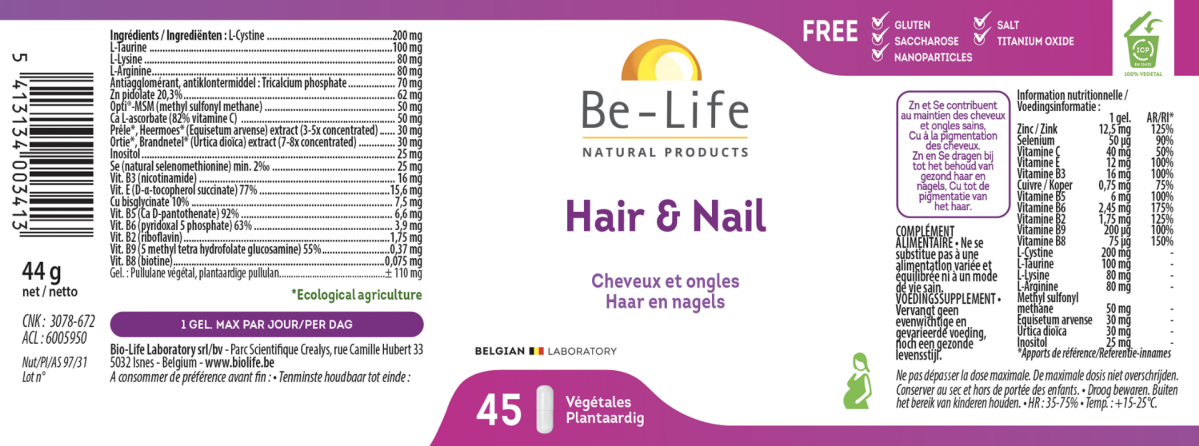 Hair & Nail Capsules afbeelding van document #1, label