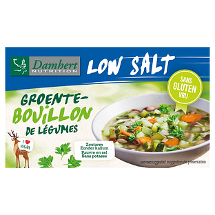 Damhert Low Salt Groentebouillonblokjes Glutenvrij 64GR
