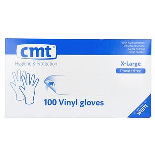 CMT Vinyl  Handschoenen Poedervrij Extra Large Wit 100ST