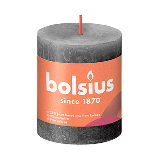 Bolsius Rustiek Stompkaars Stormy Grey 80/68 1ST Bolsius Rustiek Stompkaars Stormy Grey 80/68 1ST