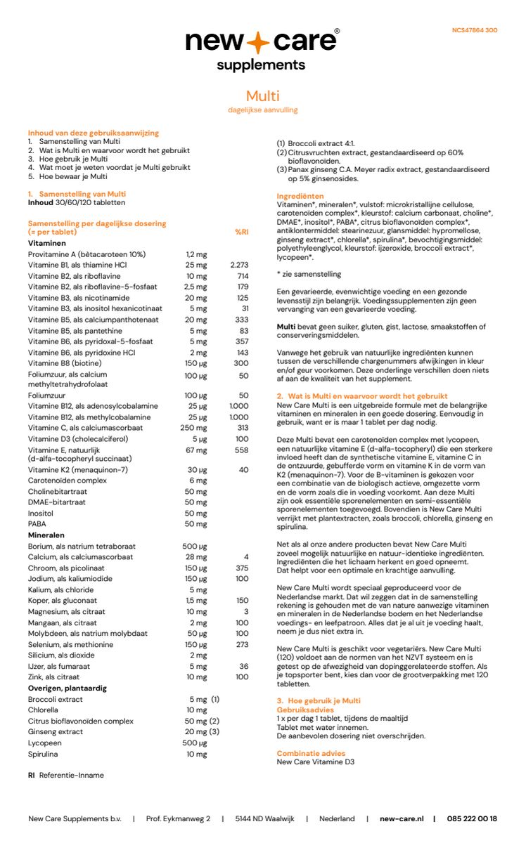Multi Tabletten afbeelding van document #1, instructions
