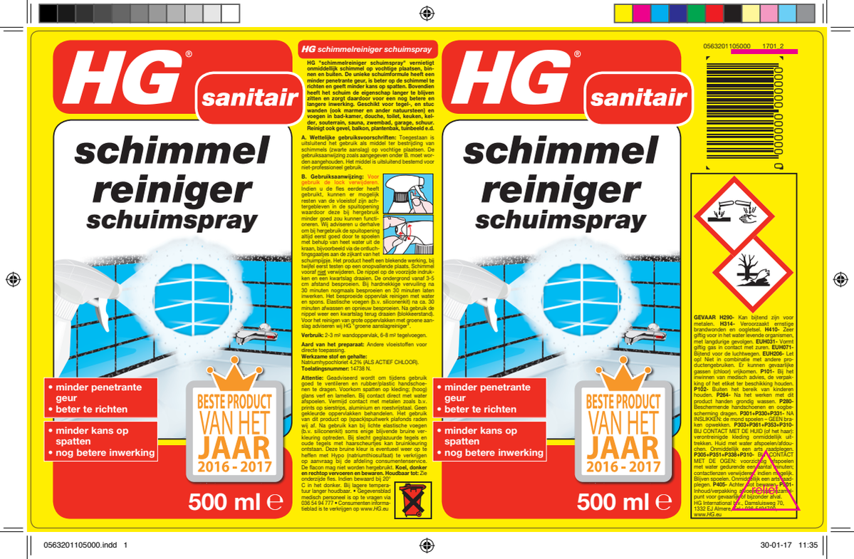 Schimmelreiniger Schuimspray afbeelding van document #1, label