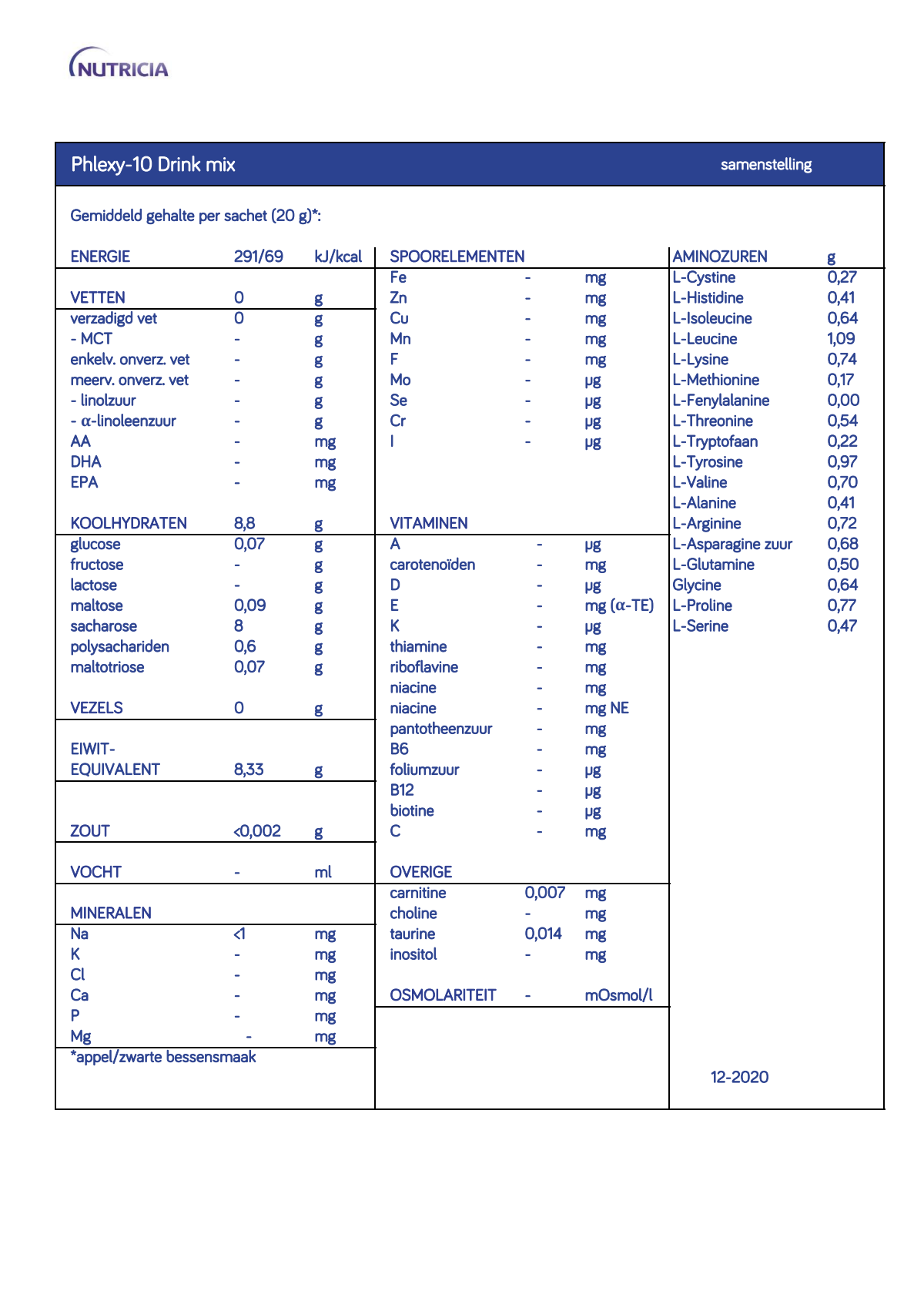 Phlexy-10 Drink Mix Appel & Zwarte Bessen afbeelding van document #1, info_folder