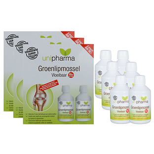 Unipharma Groenlipmossel Vloeibaar Duo-verpakking 3x400ML