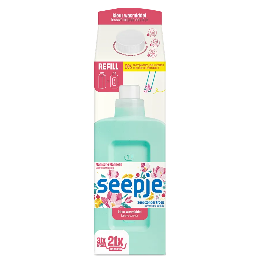 Seepje Kleur Wasmiddel Refill Magische Magnolia