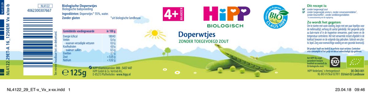4M+ Doperwtjes afbeelding van document #1, label