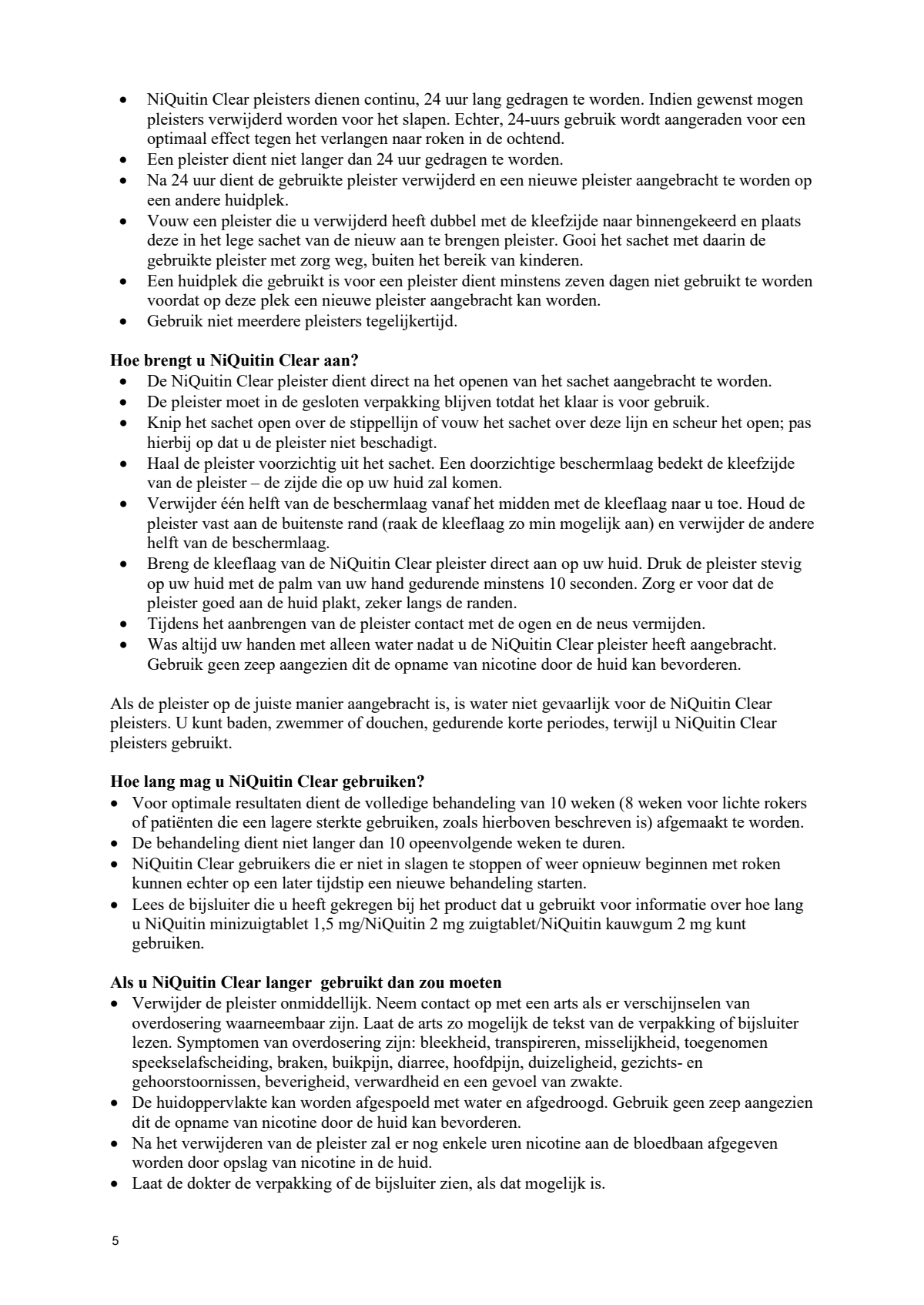 Clear Pleister Acht Weken Behandeling afbeelding van document #5, leaflet