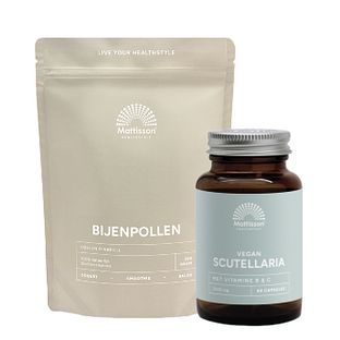 Mattisson HealthStyle Scutellaria 2500mg en Bijenpollen Combi Set 2 Stuks Mattisson HealthStyle Scutellaria 2500mg en Bijenpollen Combi Set 2 Stuks