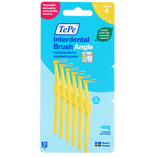 TePe Interdental Brush Angle Geel ISO Size 4 6ST