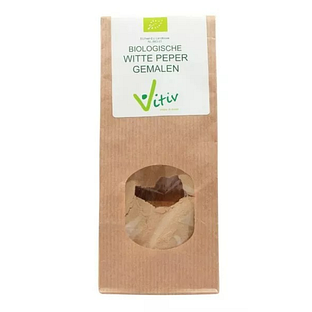 Vitiv Biologische Witte Peper Gemalen 40GR Vitiv Biologische Witte Peper Gemalen 40GR