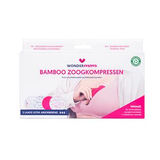 Wondermom Bamboe Zoogkompressen 8ST Wondermom Bamboe Zoogkompressen 8ST