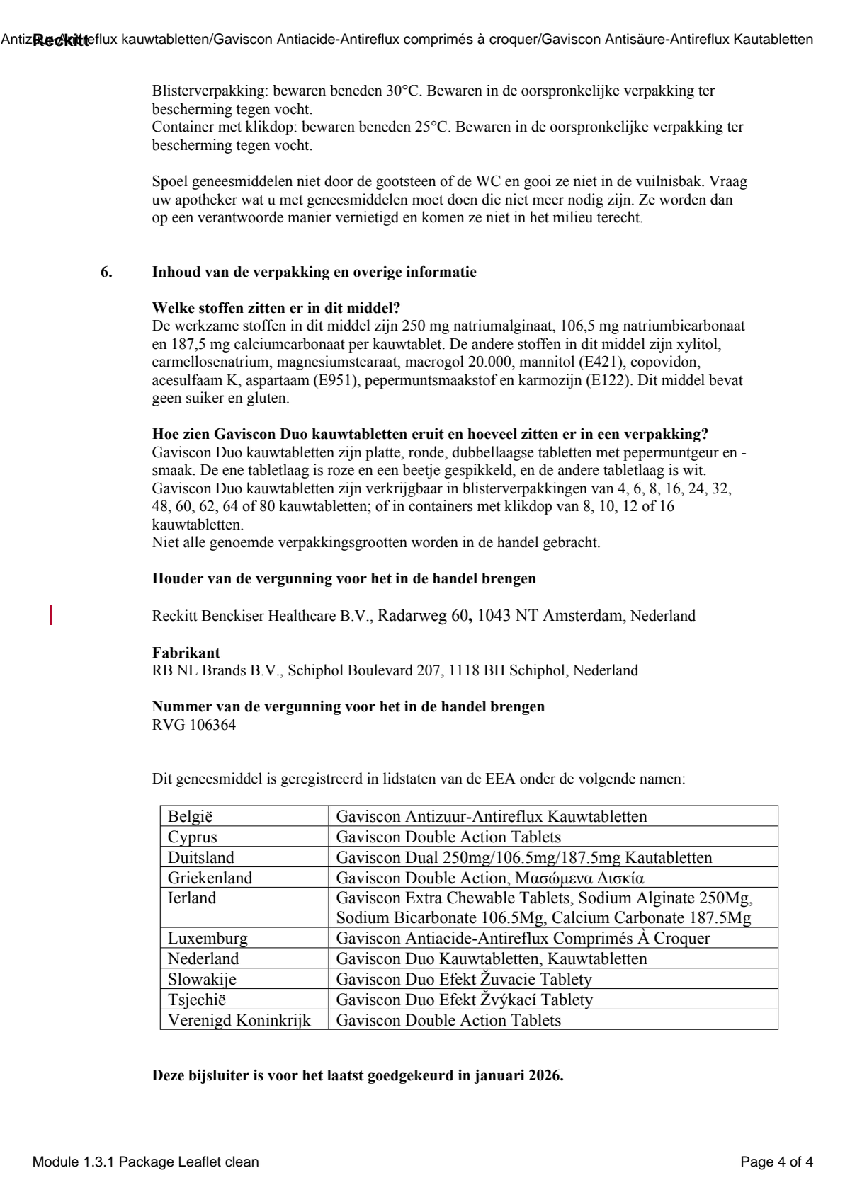 Duo Kauwtabletten afbeelding van document #4, leaflet