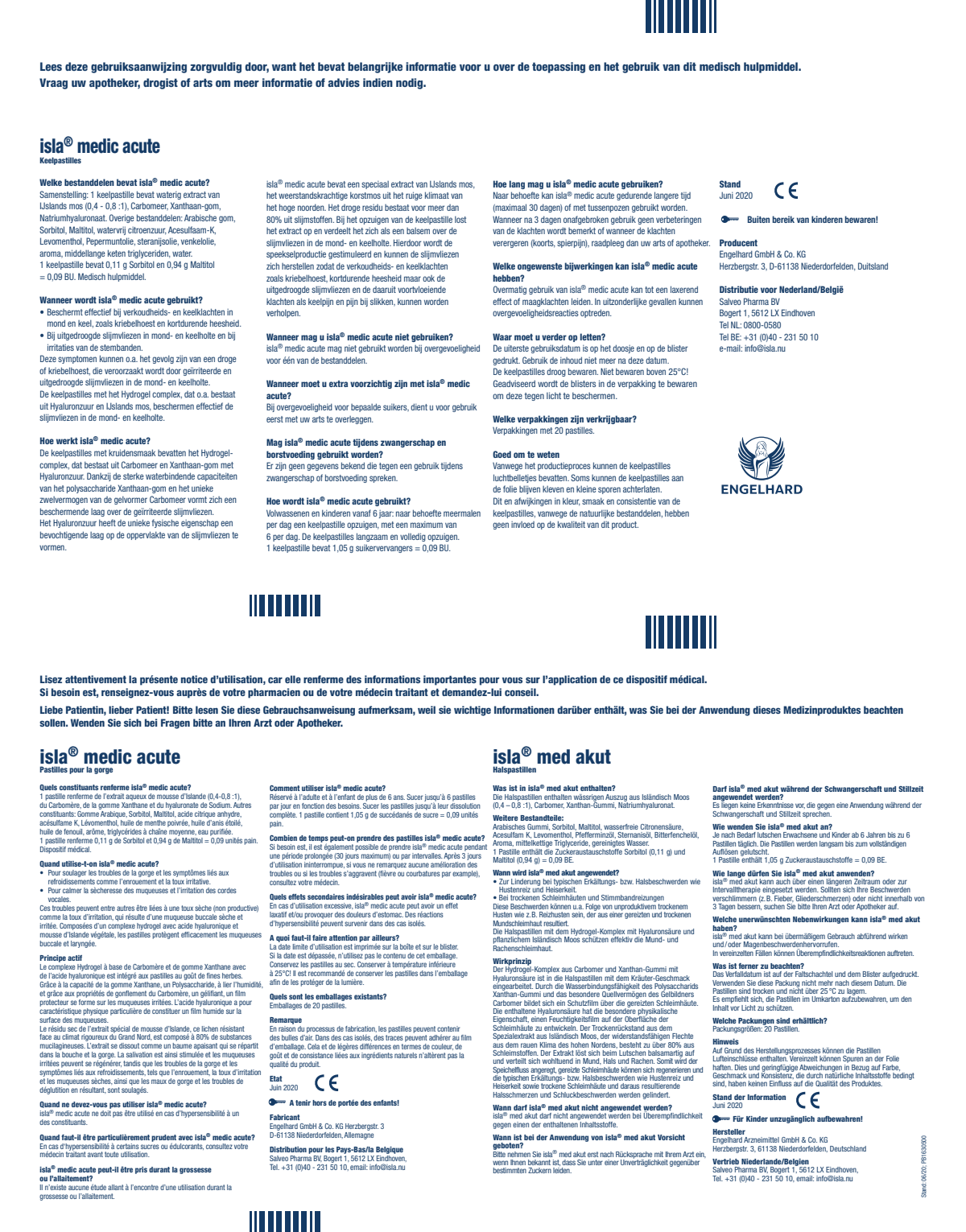 Medic Acute Keelpastilles Pepermunt - bij verkoudheids- en keelklachten afbeelding van document #1, instructions