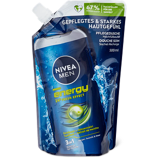 Nivea Men Energy 3-in-1 Douchegel Navulling 500ML