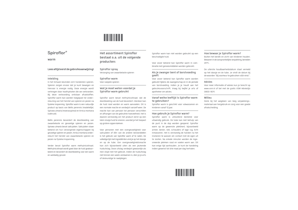 Spiroflor Sport Warm Gel afbeelding van document #1, instructions
