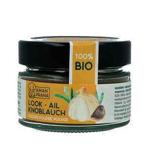 Aman Prana Zwarte Knoflook Poeder Bio 60GR Aman Prana Zwarte Knoflook Poeder Bio 60GR