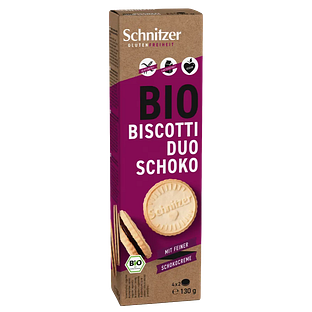 Schnitzer Bio Biscotti Duo Choco Glutenvrij 130GR