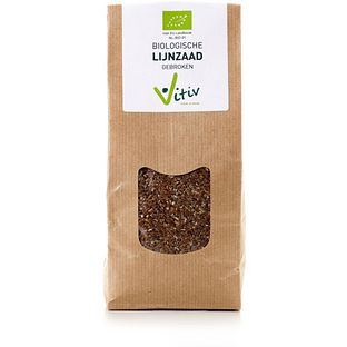 Vitiv Biologische Lijnzaad Gebroken 500GR