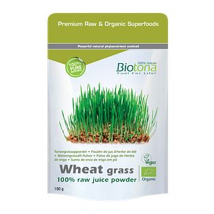 Biotona Wheat Grass 100% Raw Powder 150GR