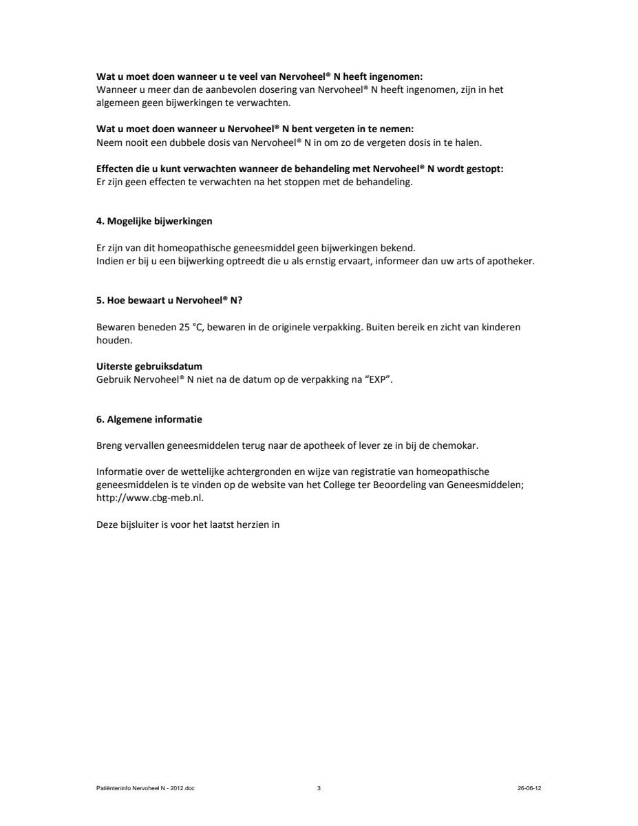Nervoheel N Tabletten afbeelding van document #3, leaflet