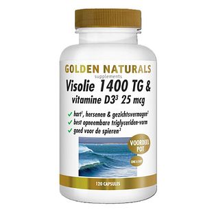 Golden Naturals Visolie 1400 TG & Vitamine D3 25mcg Capsules 120CP