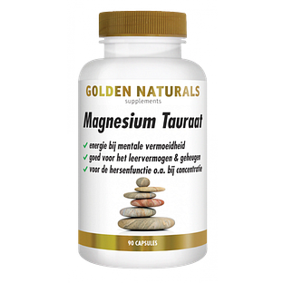 Golden Naturals Magnesium Tauraat Capsules 90VCP
