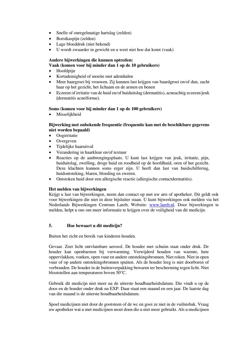 Minoxidil 50mg Foam afbeelding van document #6, leaflet
