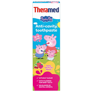 Theramed Junior Peppa Pig Red Fruits 0-6 Tandpasta 50ML