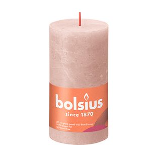 Bolsius Rustiek Stompkaars Misty Pink 130/68 1ST