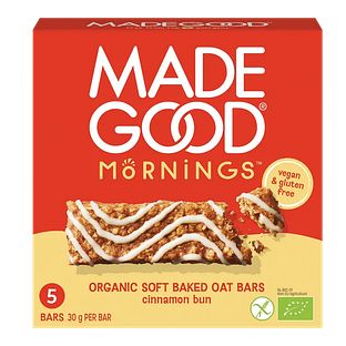 Made Good Mornings Cinnamon Bun Soft Oat Bars 5ST Made Good Mornings Cinnamon Bun Soft Oat Bars 5ST