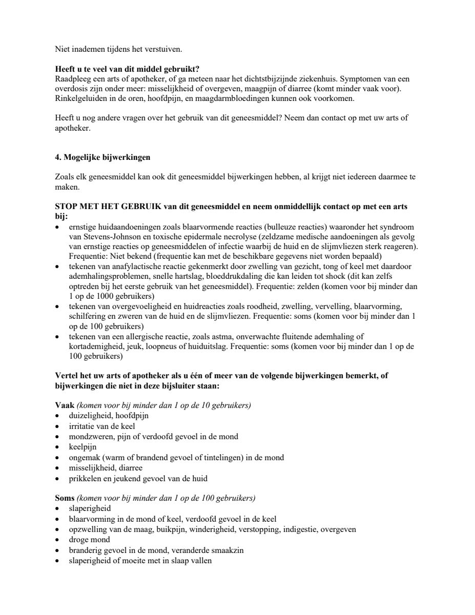 Citroen en Honing Suikervrij 8,75mg Keelspray afbeelding van document #5, leaflet