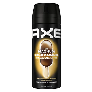 Axe Deodorant Bodyspray Magnum Gold Caramel Billionaire 150ML