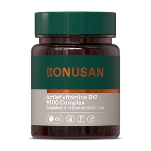 Bonusan Actief vitamine B12 1000 Complex Zuigtabletten 60ZTB