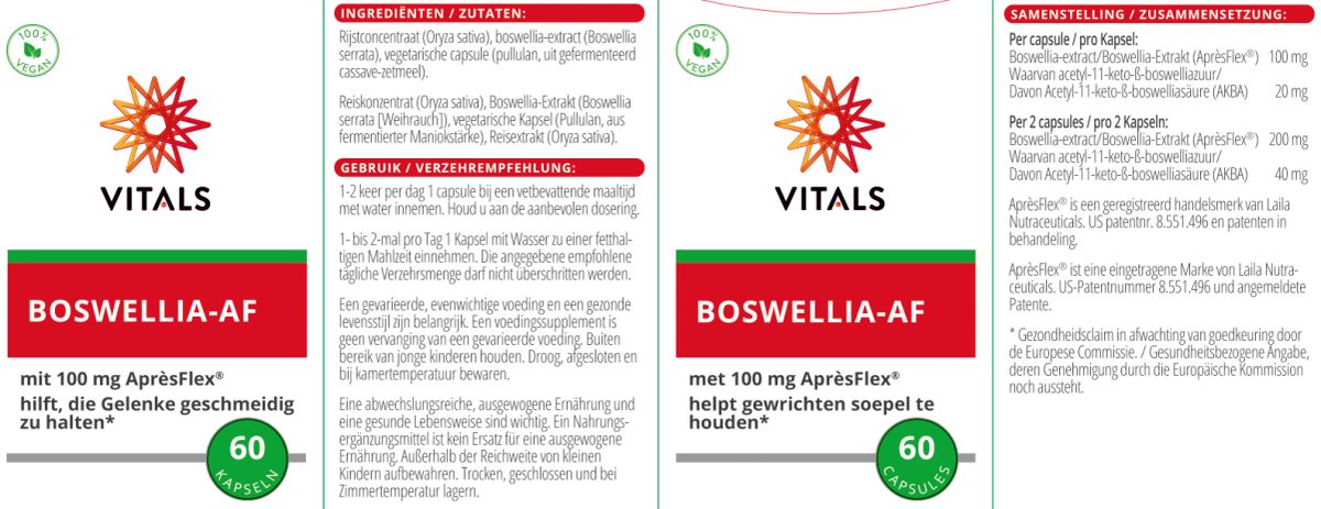Boswellia-AF Capsules afbeelding van document #1, label
