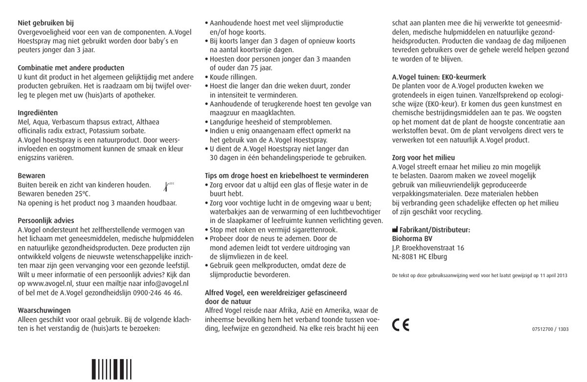Keelspray 30ML + Spray Kriebel in de Keel 30ML Combiverpakking afbeelding van document #2, instructions