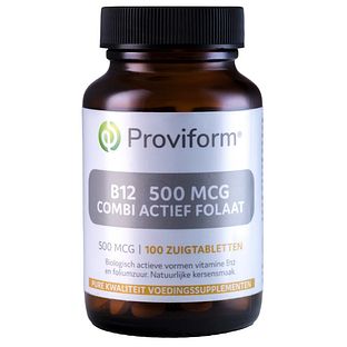 Proviform B12 500mcg Combi Actief Folaat Zuigtabletten 100ZTB Proviform B12 500mcg Combi Actief Folaat Zuigtabletten 100ZTB
